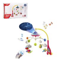 Movil musical para cuna bebe control remoto proyector luces