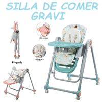 Nueva silla de Comer Regulable Mecedora Gravy -Celeste