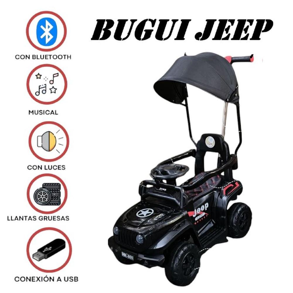 Nuevo Bugui Jeep Musical Bluetooth -Negro