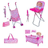 Set de juego de muñeca bebe kit 3 en1.
