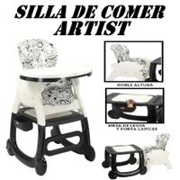 Silla Carpeta Multifuncional 3 en 1 Ebaby Artist - Negro