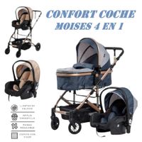 Coche Moises Comfort 4 en 1 con porta bebe Amortiguacion -Az