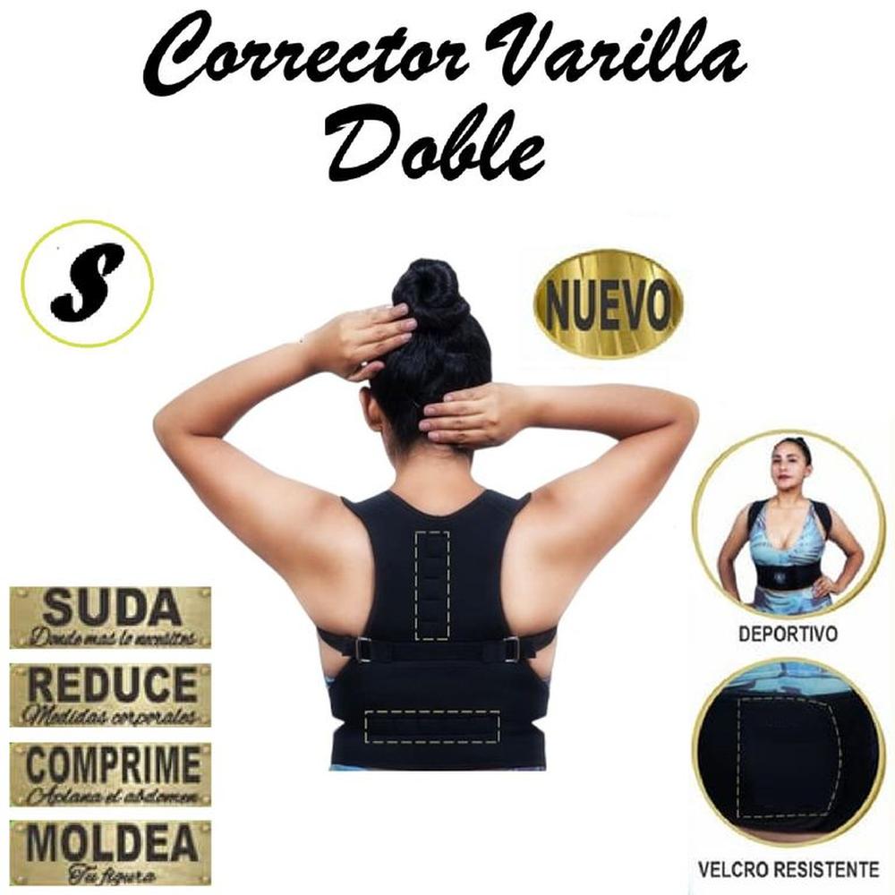 Corrector Varilla Doble Negro Talla -S