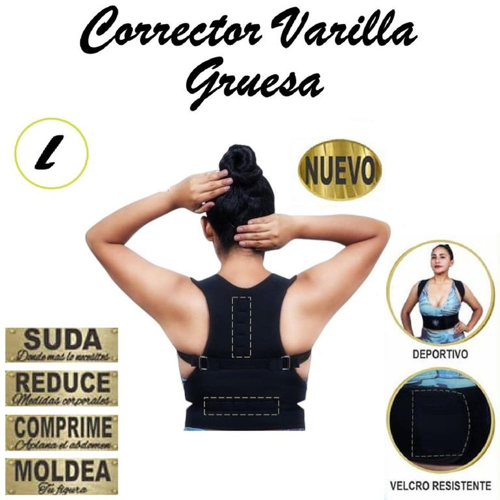 Corrector Varilla Gruesa Negro Talla -L