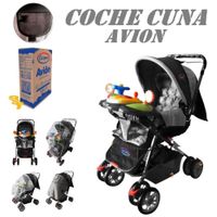 Nuevo Coche Cuna Bandeja Didactica Avion -Gris