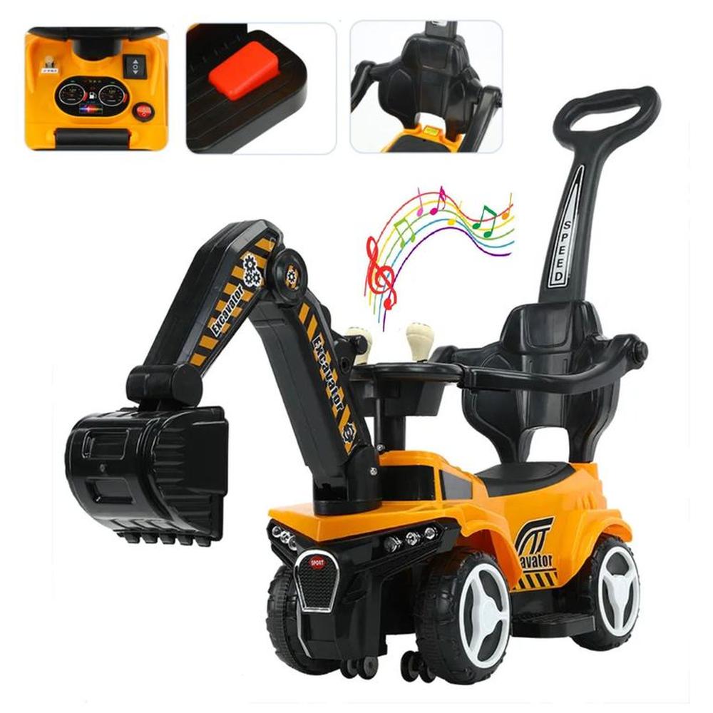 Excavadora Montable Musical Para Niño -Amarillo