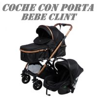 Nuevo Coche Moises con Porta Bebe Clint -Negro