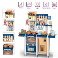 Juguete Set Cocina 65 Piezas Luz Sonido Infantil 100cm -Azul
