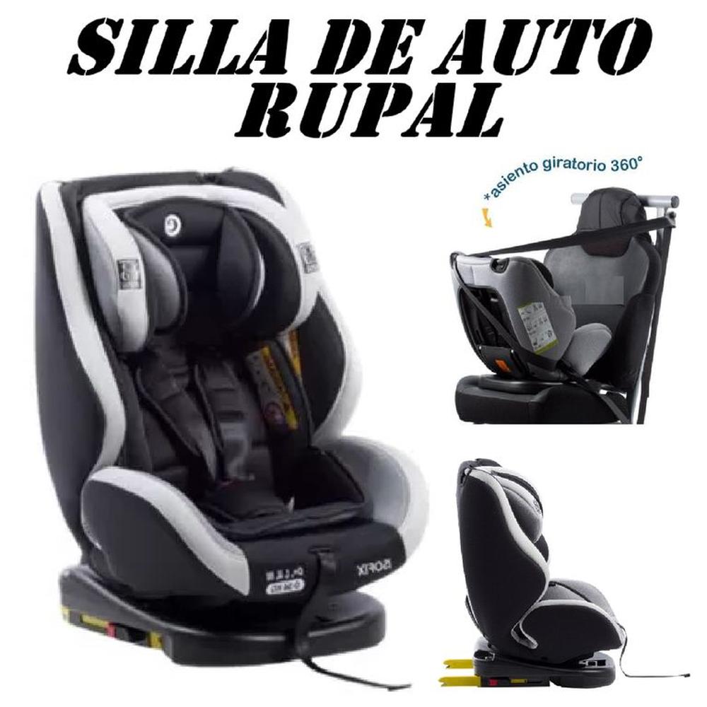 Silla de Auto Giratorio sistema ISOFIX Rupal -Negro