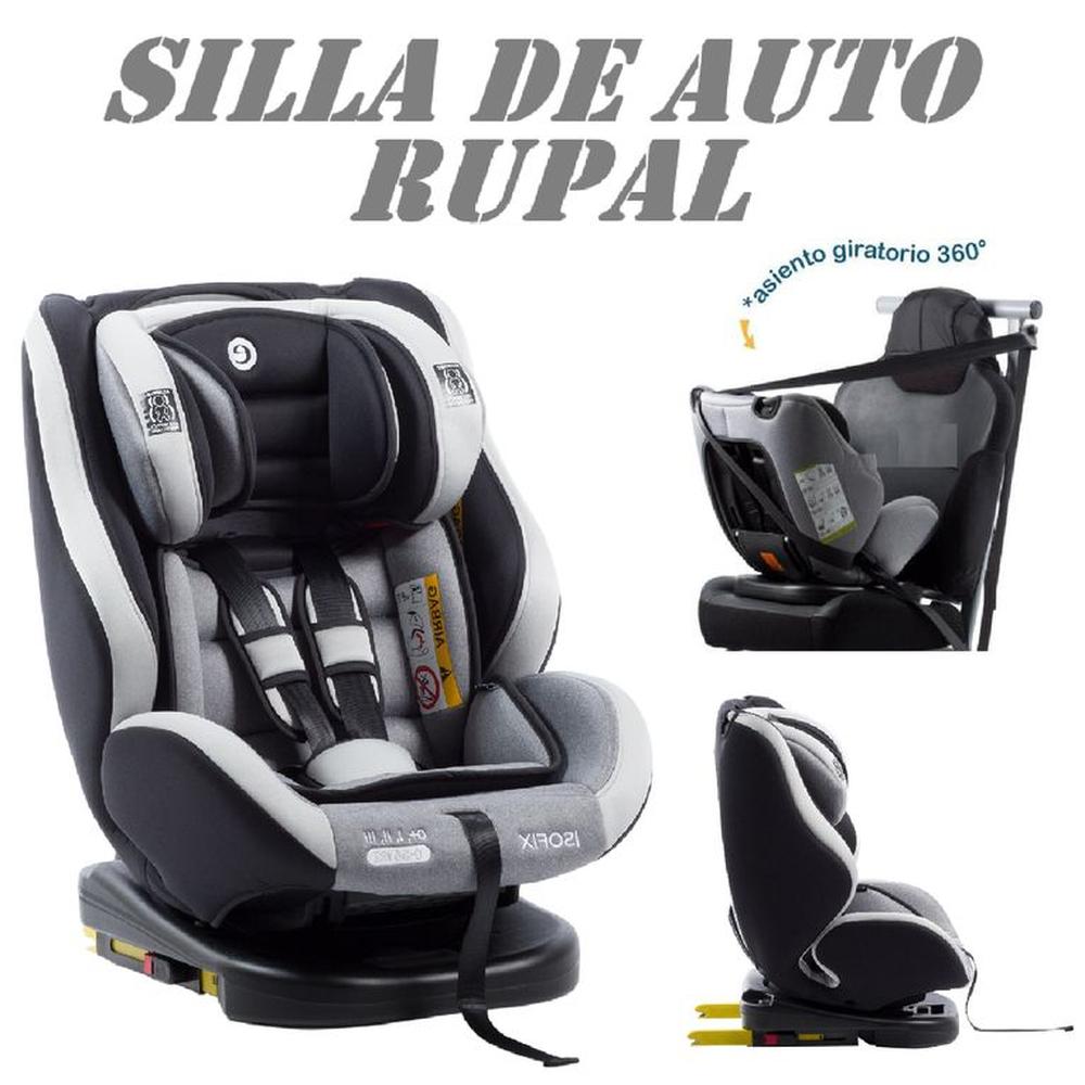 Silla de Auto Giratorio sistema ISOFIX Rupal -Gris