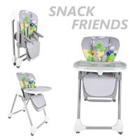 Silla Comer Asiento Acolchado Snack Friends -Plomo