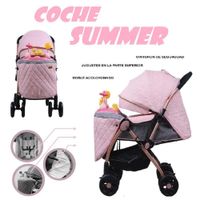 Coche Cuna con Bandeja Musical SUMMER -Rosa