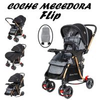 Coche Mecedora Mango Frontal Flip -Negro