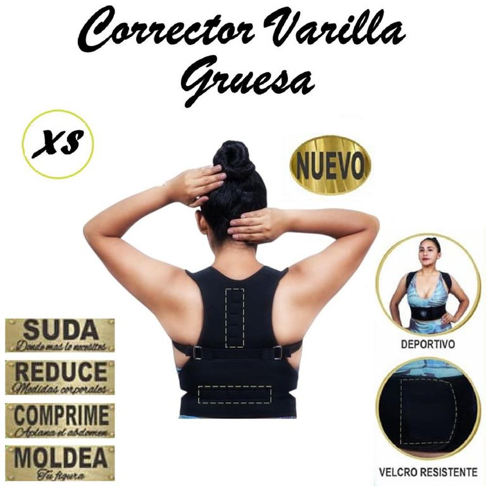 Corrector Varilla Gruesa Negro Talla -XS