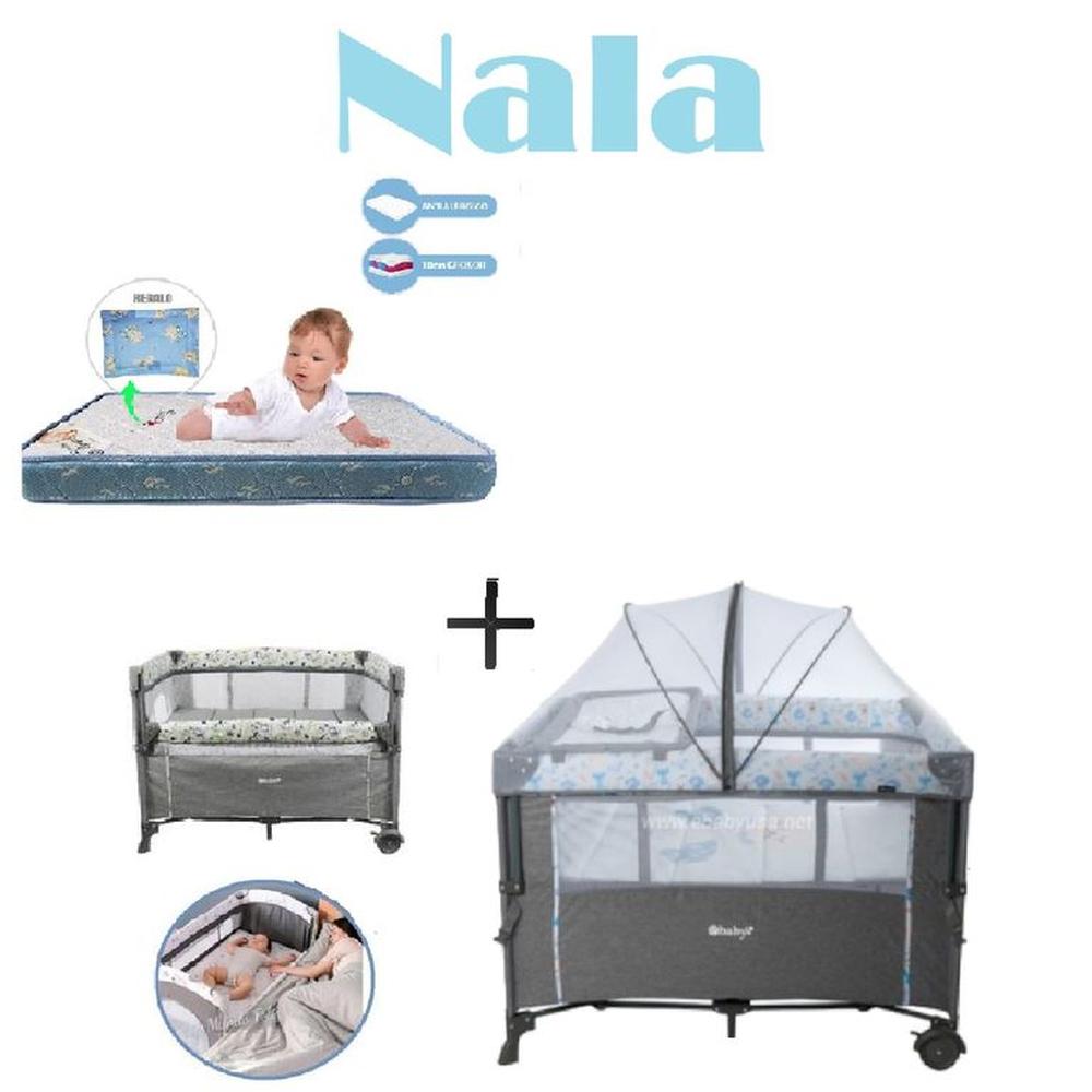 Cuna Corral Nala -Colchon A-Celeste