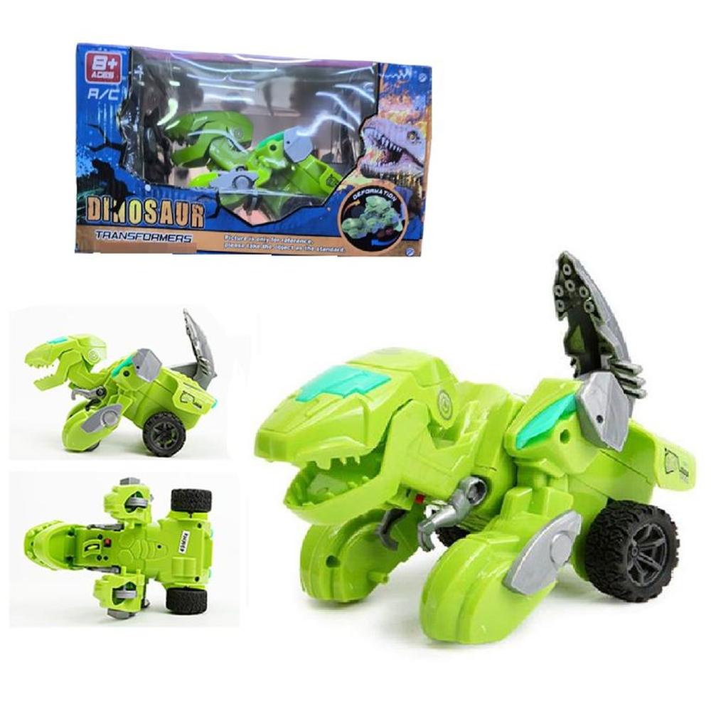 Dinosaurio Robot Transformer A Control Remoto -Verde