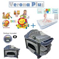 Cuna Verona Plus -Colchon C- Andador Leon- Azul