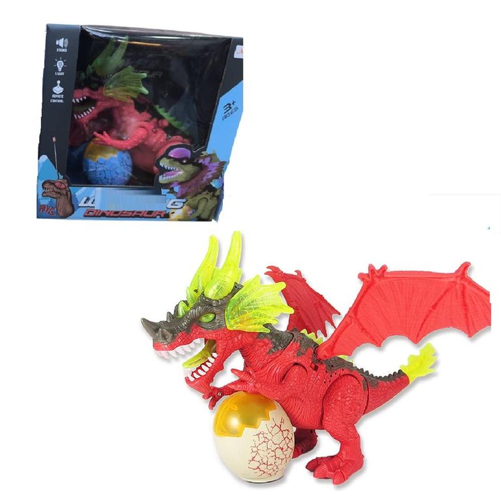 Dinosaurio Caminador Con Huevo Musical -Rojo
