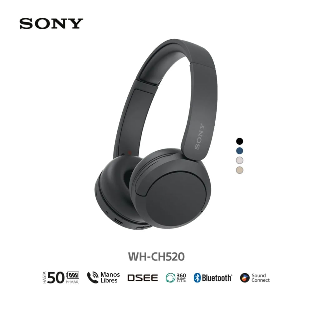 Sony Audifonos Bluetooth 5.2 Wireless 50hrs WH-CH520