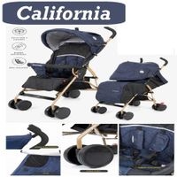 Coche Baston Bebe Dorado  Tull protector California - Azul