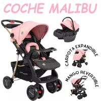 Coche Cuna Malibu 4 en 1 + Porta Bebe Mango Reversible -Rs