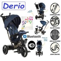 Triciclo Musical Luces Reclinable AsientoGiratorio Bluetooth