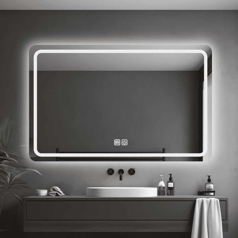 Espejo LED Orange Horizontal 110x70cm 4mm + Antiempaño Luz Blanca