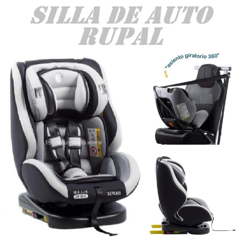 Silla de Auto Giratorio sistema ISOFIX Rupal-Gris Claro