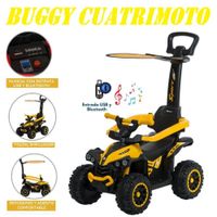 Nueva Cuatrimoto Musical con Luces y Sombrilla -Amarillo