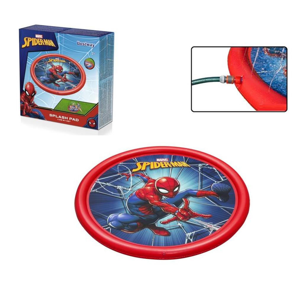 Piscina Spiderman Con Roceador Spiderman 165cm