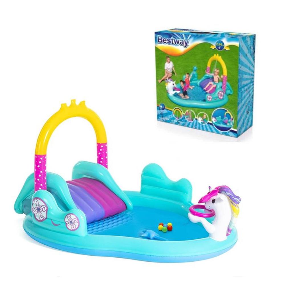 Centro de Juego Inflable Unicornio 274x198x137
