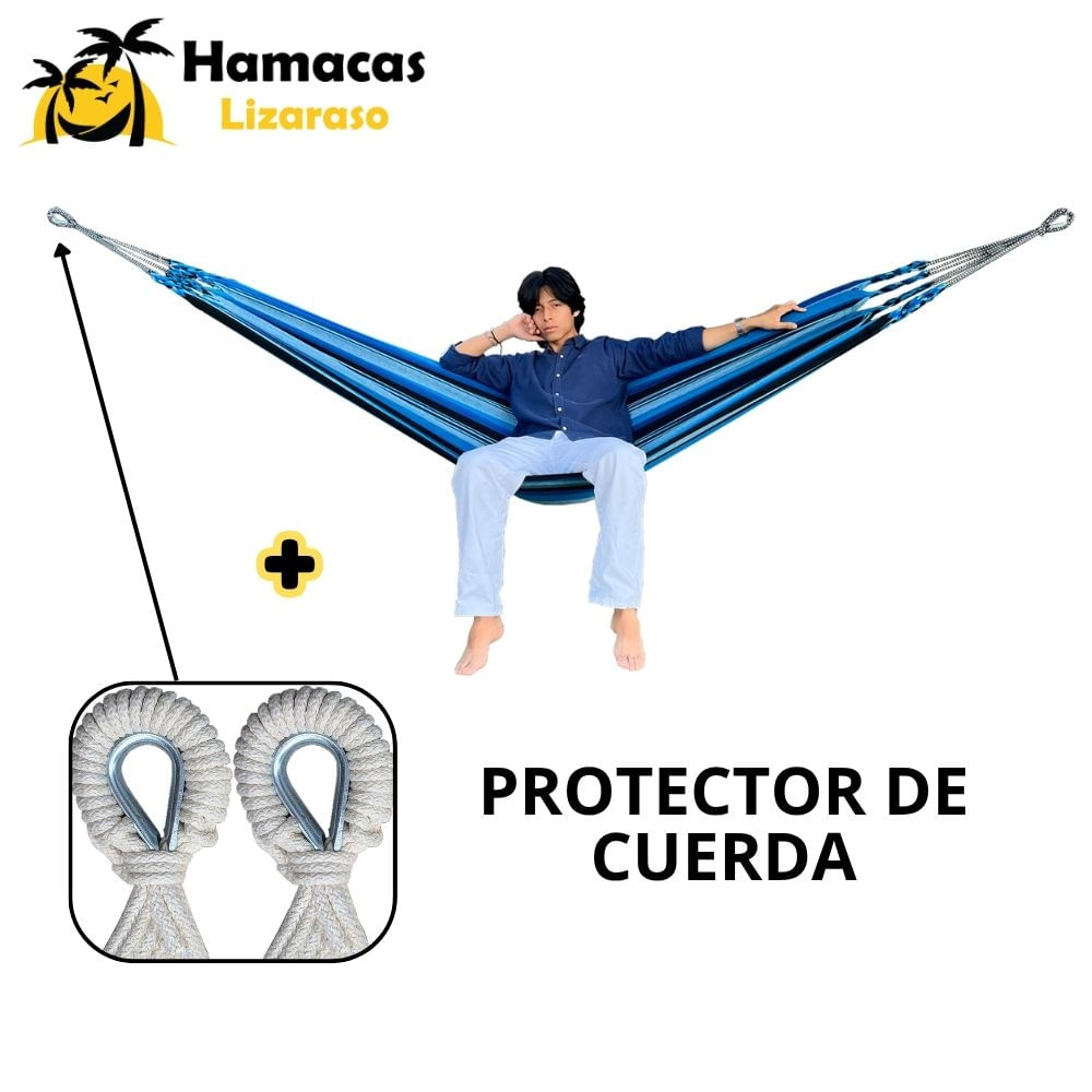 Hamacas Andina Color Azul de Algodón - Hamacas Lizaraso