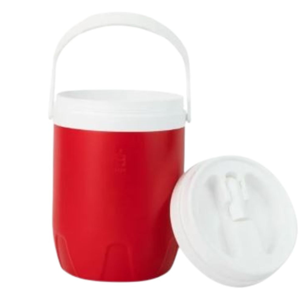 Cooler Rojo Grande 4 Litros con Boquilla en Tapa – Ideal para Bebidas Frías y Refrescantes