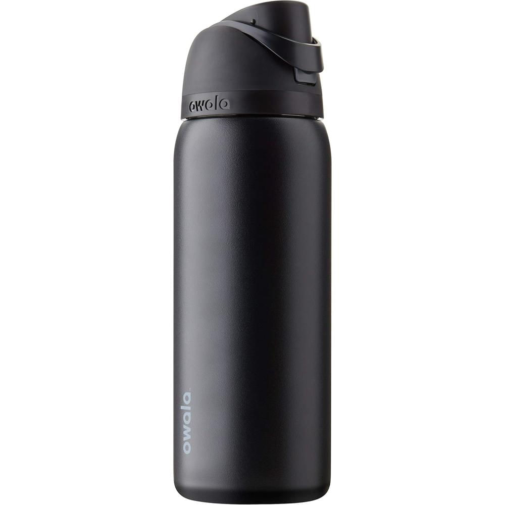 Owala Botella FreeSip térmica de acero inoxidable sin BPA | 32oz - Negro Mate