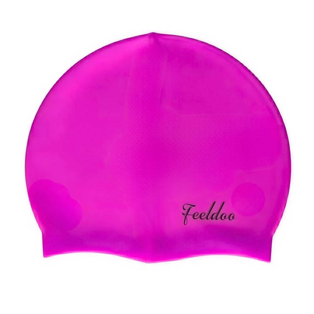 Gorro De Silicona De Natación Para Adultos Rosado - FEELDOO