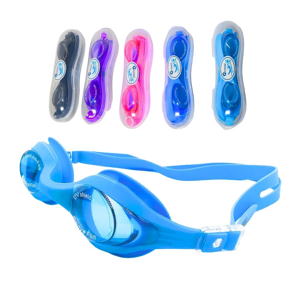 Lentes Para Natación Básico Para Niños Celeste - GRAVITAL