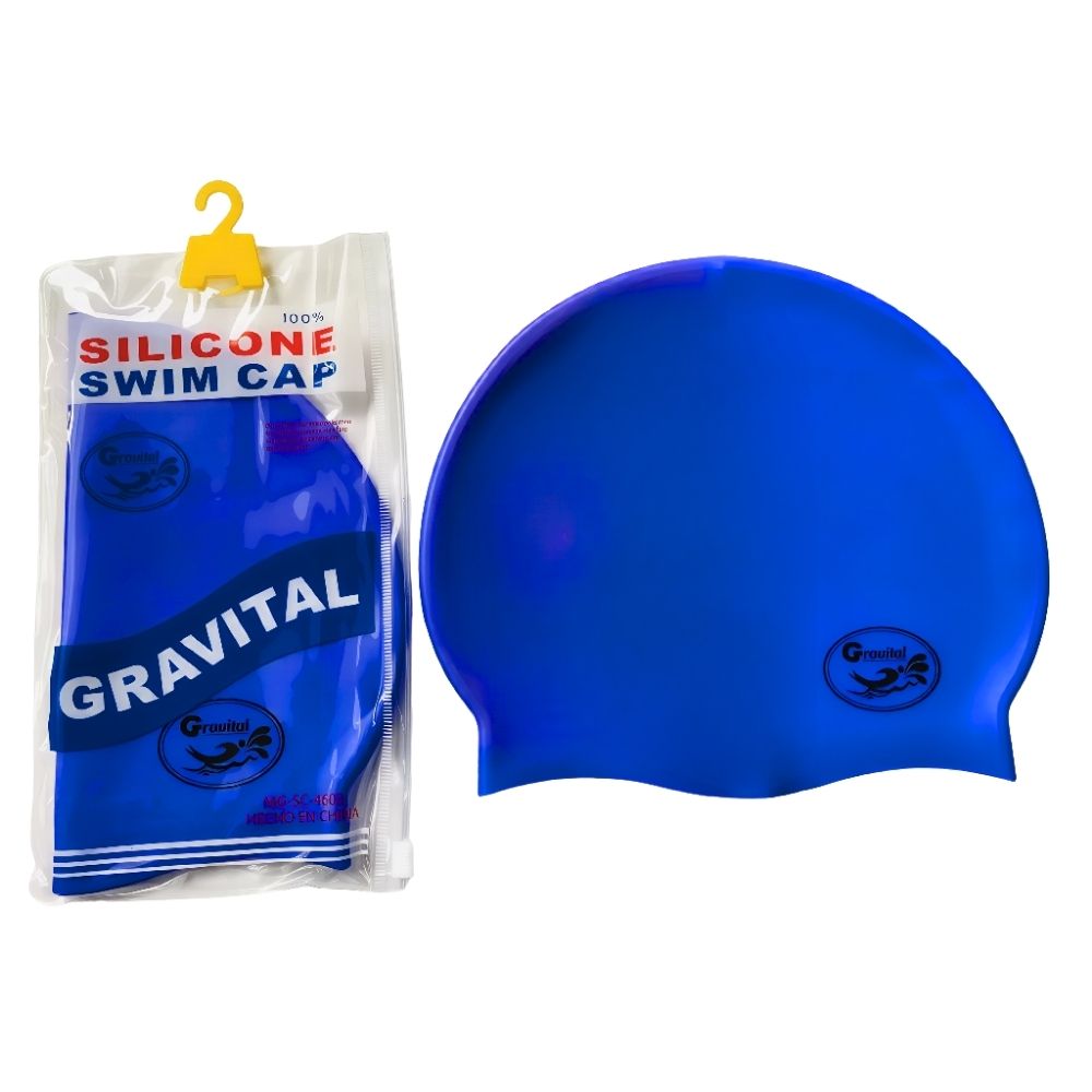 Gorro De Silicona De Natación Para Niños Azul - GRAVITAL