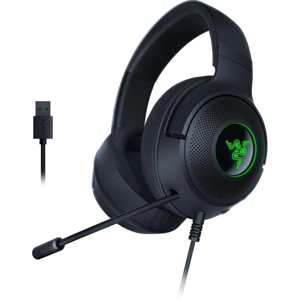 Auriculares Razer Kraken V3 X Negro Con Micrófono Cardioide