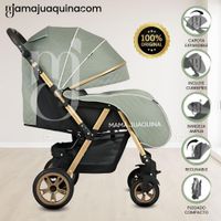 Coche Cuna de Lujo «VALEN» Mango Reversible Green