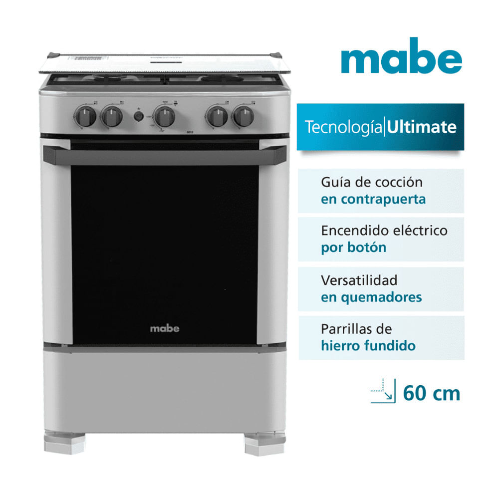 Cocina de pie Mabe Cmp6010Fg1 60cm 4 hornillas