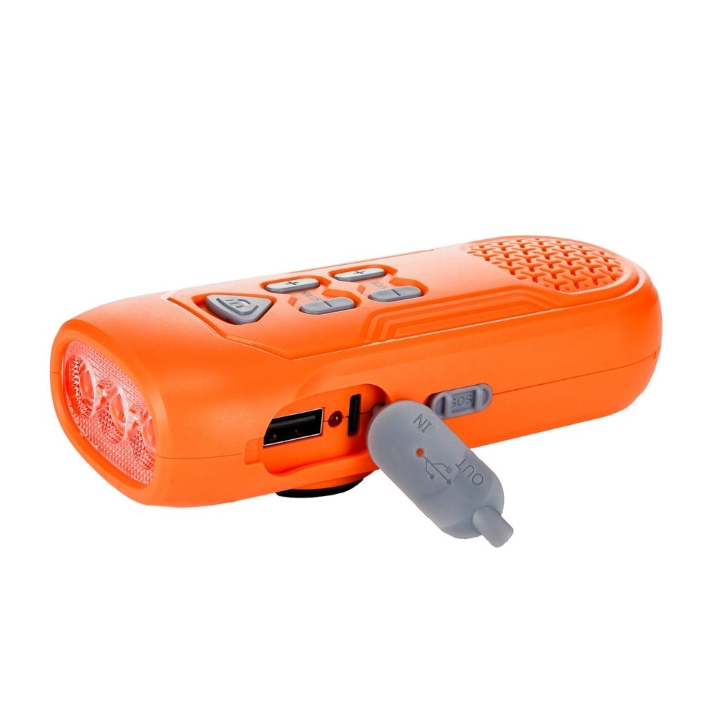 Linterna Radio Emergencia Naranja