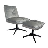 Butaca Aruba Metal/Poliéster Gris con Ottoman Orange