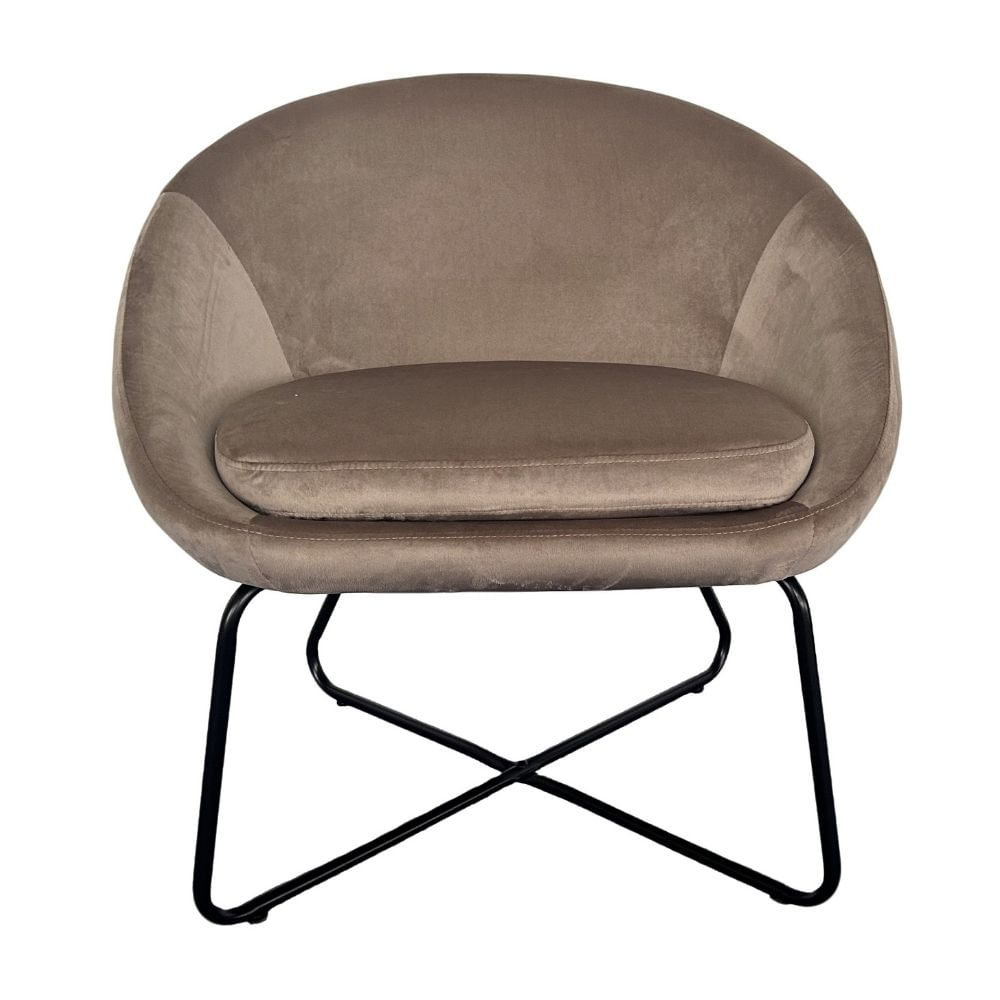 Butaca Malibu Metal/Poliéster Taupe Orange