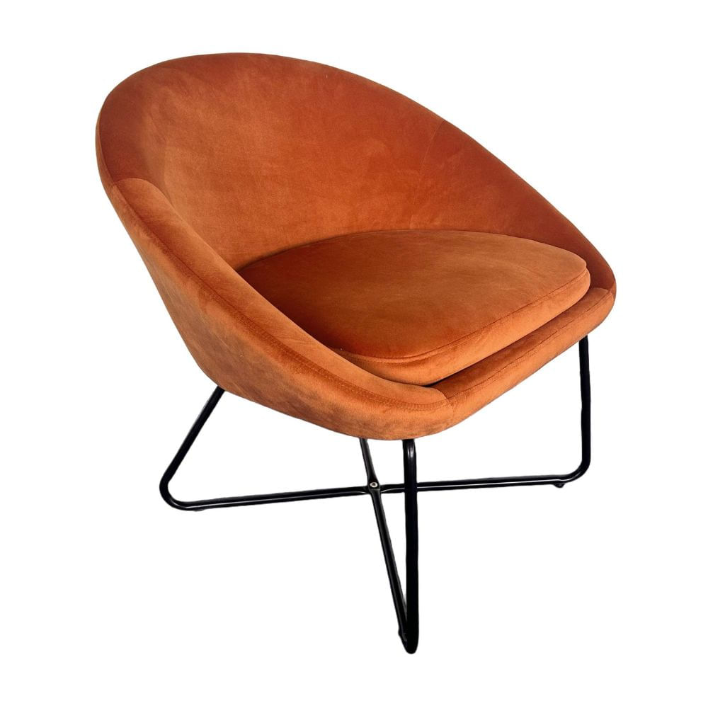 Butaca Malibu Metal/Poliéster Ocre Orange