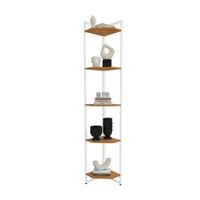 Mueble Esquinero London 200cm Canela/Metal Blanco Orange