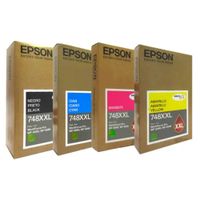 Kit PackTinta Epson  T748XXL Negro, Cian, Magenta, Amarillo