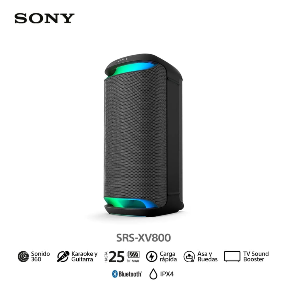 Sony Parlante Bluetooth SRS-XV800 para fiestas Mega Bass