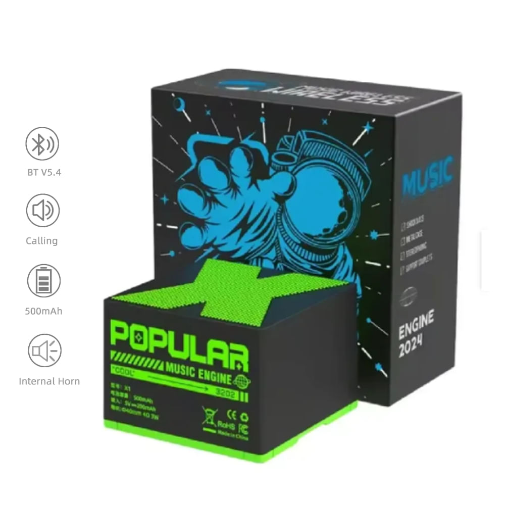 Parlante Bluetooth X1 Negro Sonido Estéreo 4h