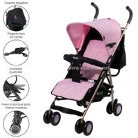 Coche Bastón Reclinable Ebaby Zazu EB217-1 Rosado