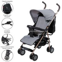 Coche Bastón Reclinable Ebaby Zazu EB217-1 Gris